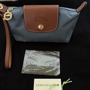 Longchamp Blue and Brown Women's Bag